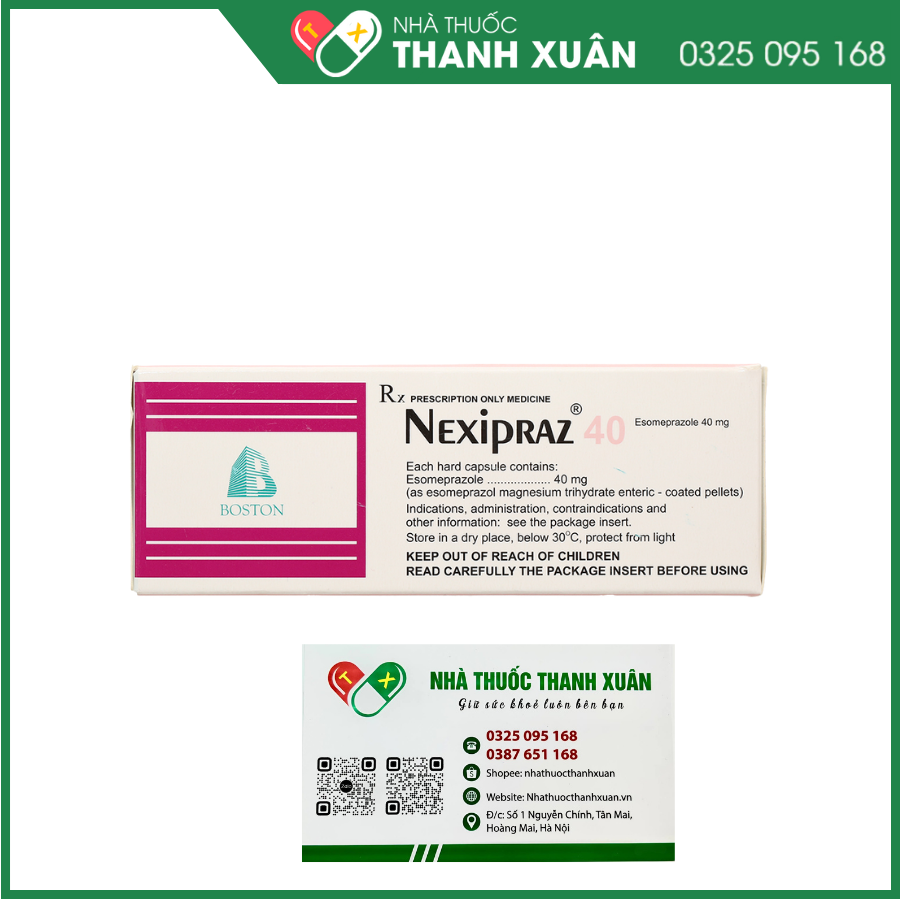 Nexipraz 40 điều trị viêm loét tá tràng, trào ngược dạ dày thực quản